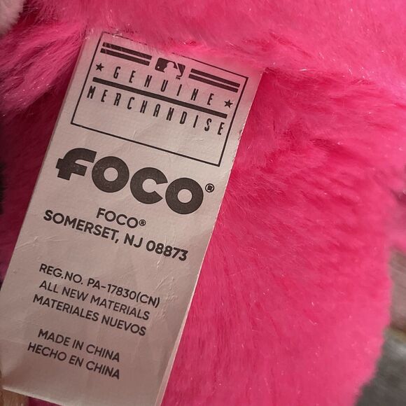 MLB Houston Astros Baseball Rally Monkey Stuffed Plush Doll 18" Pink FOCO - Picture 15 of 16